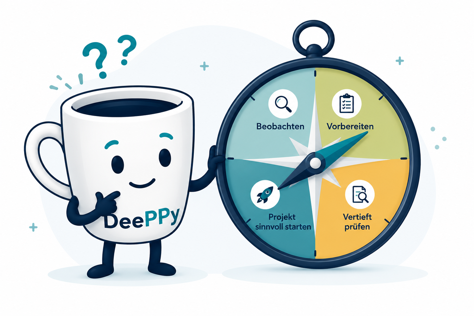 DeePPy mit Kompass – Beobachten, Vorbereiten, Vertieft prüfen, Projekt sinnvoll starten
